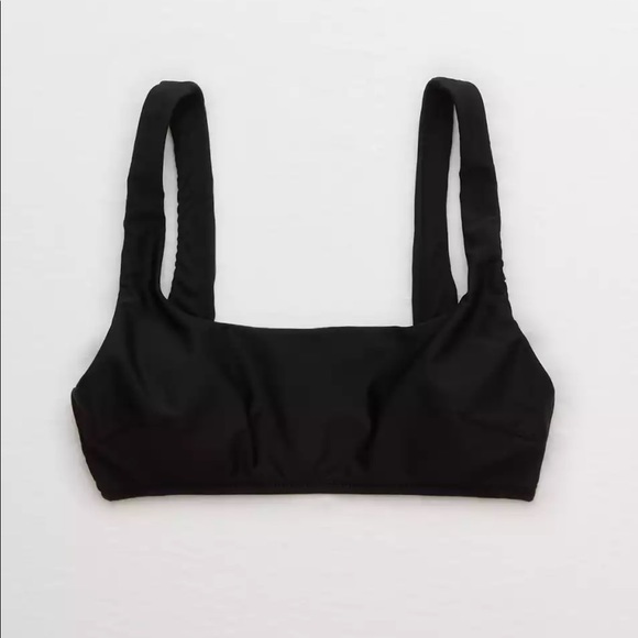 AERIE Black Scoop Bikini Top - Picture 3 of 9